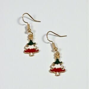 Colorful Christmas Tress Earring